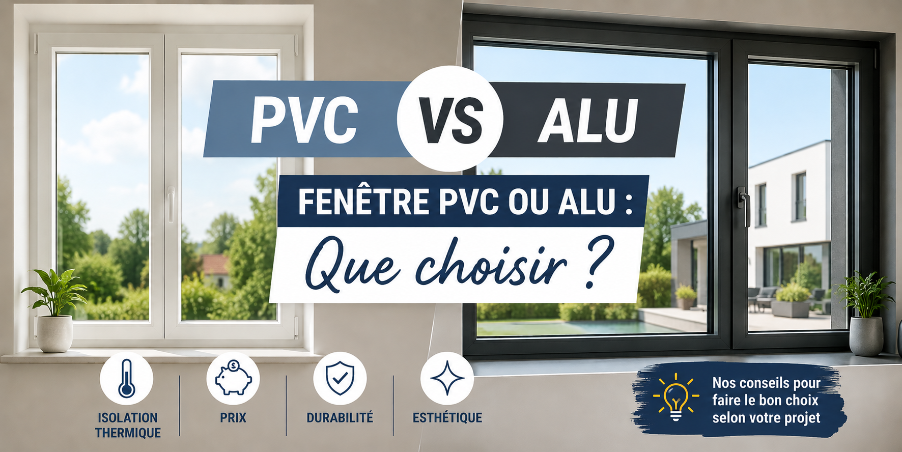 Fenêtre PVC ou alu : comparatif pour bien choisir ses menuiseries